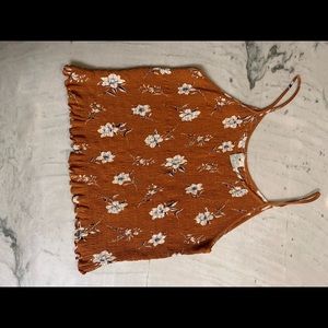 Burnt orange stretchy tank top